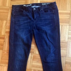 Madewell skinny jeans - dark denim - size 31x32